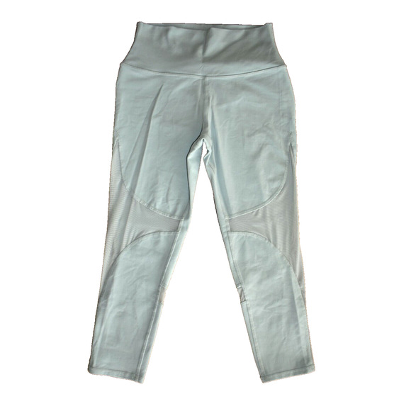 A8 Auth ALO YOGA Powder Blue High Waisted Coast Capri Legging Pants Size M - Picture 2 of 5